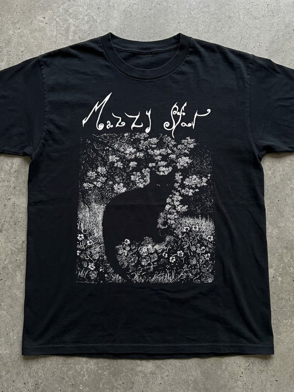 1990 Early Mazzy Star Cat T-shirt Reprint